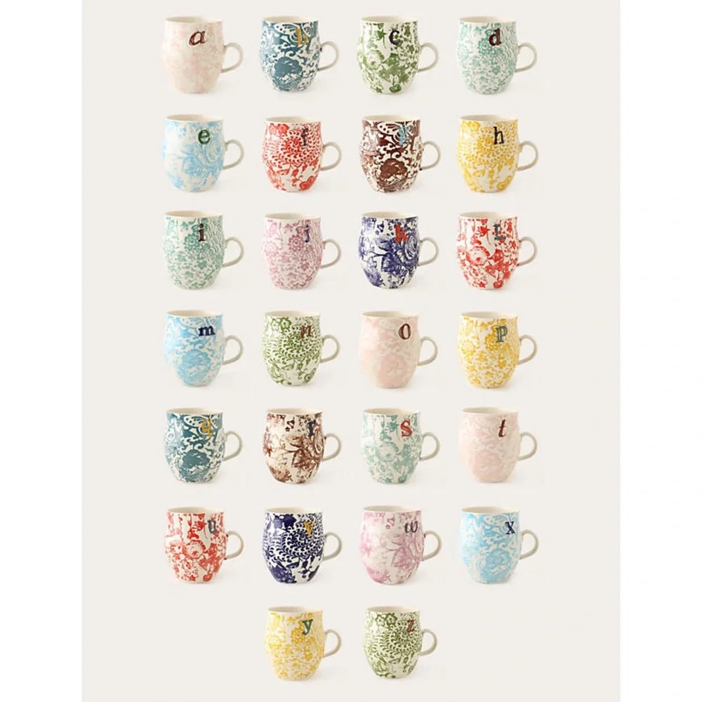 Anthropologie Homegrown Monogram Mug